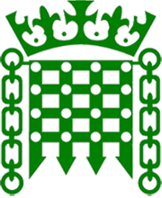 British parliament logo; green portcullis beneath a crown