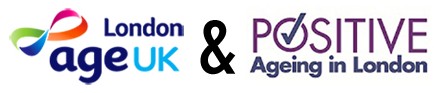 Age UK London and Positive Ageing London logos