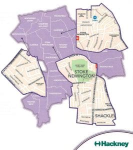 Hackney 2018 licensing scheme map of designated area